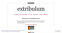 Desktop Screenshot of extribulum.wordpress.com