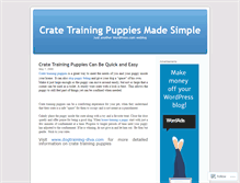 Tablet Screenshot of cratetrainingpuppies.wordpress.com