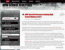 Tablet Screenshot of newschoolathletics.wordpress.com