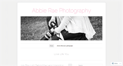 Desktop Screenshot of abbieraephotography.wordpress.com