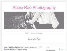 Tablet Screenshot of abbieraephotography.wordpress.com