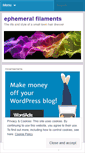 Mobile Screenshot of ephemeralfilaments.wordpress.com