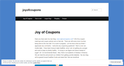 Desktop Screenshot of joyofcoupons.wordpress.com