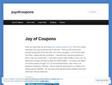 Tablet Screenshot of joyofcoupons.wordpress.com