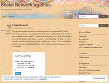 Tablet Screenshot of finalprojectsocialnetworking.wordpress.com