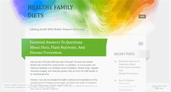 Desktop Screenshot of healthyfamilydiets.wordpress.com