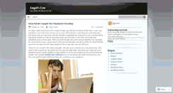 Desktop Screenshot of angelslist.wordpress.com