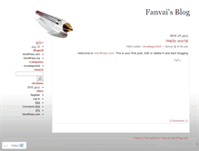 Tablet Screenshot of fanvai.wordpress.com