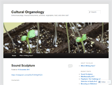 Tablet Screenshot of culturalorganology.wordpress.com
