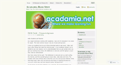 Desktop Screenshot of blogacadamia.wordpress.com