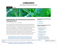 Tablet Screenshot of lobbywatch.wordpress.com