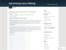 Tablet Screenshot of advertisingnews.wordpress.com