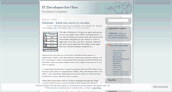 Desktop Screenshot of itdev4hire.wordpress.com