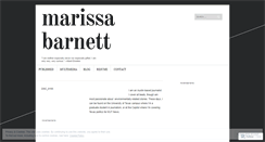 Desktop Screenshot of marissabarnett.wordpress.com