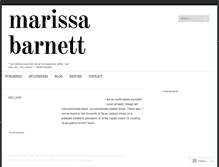 Tablet Screenshot of marissabarnett.wordpress.com