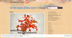 Desktop Screenshot of mydailyboost.wordpress.com