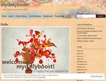 Tablet Screenshot of mydailyboost.wordpress.com