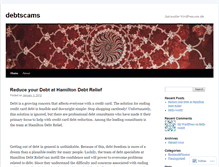 Tablet Screenshot of debtscams.wordpress.com