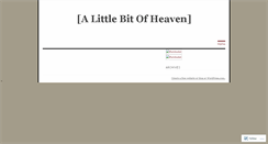 Desktop Screenshot of alittlebitofheaven.wordpress.com