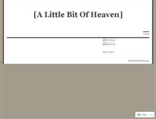 Tablet Screenshot of alittlebitofheaven.wordpress.com