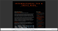 Desktop Screenshot of internationaltaxandtrust.wordpress.com