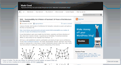 Desktop Screenshot of madegood.wordpress.com