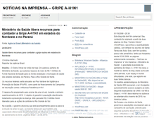 Tablet Screenshot of imprensanoticiasinfluenzah1n1.wordpress.com