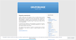 Desktop Screenshot of grupobunge.wordpress.com