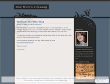 Tablet Screenshot of onemomslifesong.wordpress.com