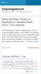 Mobile Screenshot of listeningatlunch.wordpress.com