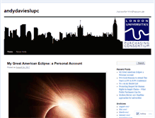 Tablet Screenshot of andydavieslupc.wordpress.com