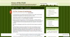 Desktop Screenshot of grassofthefield.wordpress.com