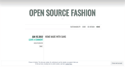 Desktop Screenshot of opensourcefashion.wordpress.com