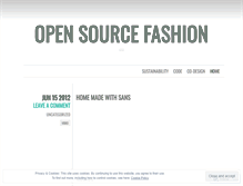 Tablet Screenshot of opensourcefashion.wordpress.com