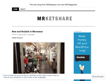 Tablet Screenshot of mrketshare.wordpress.com