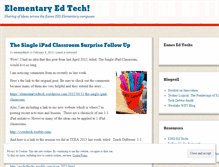 Tablet Screenshot of elementaryedtech.wordpress.com