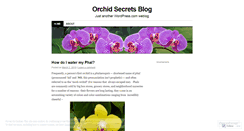 Desktop Screenshot of orchidsecrets.wordpress.com