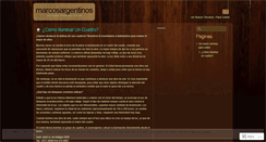 Desktop Screenshot of marcosargentinosblog.wordpress.com