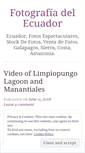 Mobile Screenshot of fotografiadelecuador.wordpress.com
