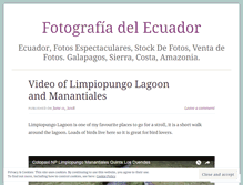 Tablet Screenshot of fotografiadelecuador.wordpress.com