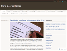 Tablet Screenshot of chrisgeorgehomes.wordpress.com