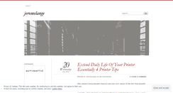 Desktop Screenshot of jeromelange.wordpress.com