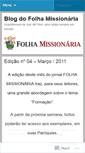 Mobile Screenshot of folhamissionaria.wordpress.com