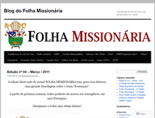 Tablet Screenshot of folhamissionaria.wordpress.com