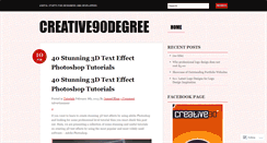 Desktop Screenshot of creative90degree.wordpress.com