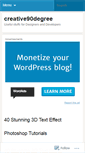 Mobile Screenshot of creative90degree.wordpress.com
