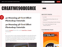 Tablet Screenshot of creative90degree.wordpress.com