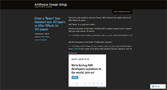 Desktop Screenshot of antifreezedesign.wordpress.com