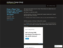Tablet Screenshot of antifreezedesign.wordpress.com