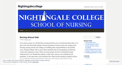 Desktop Screenshot of nightingalecollege.wordpress.com